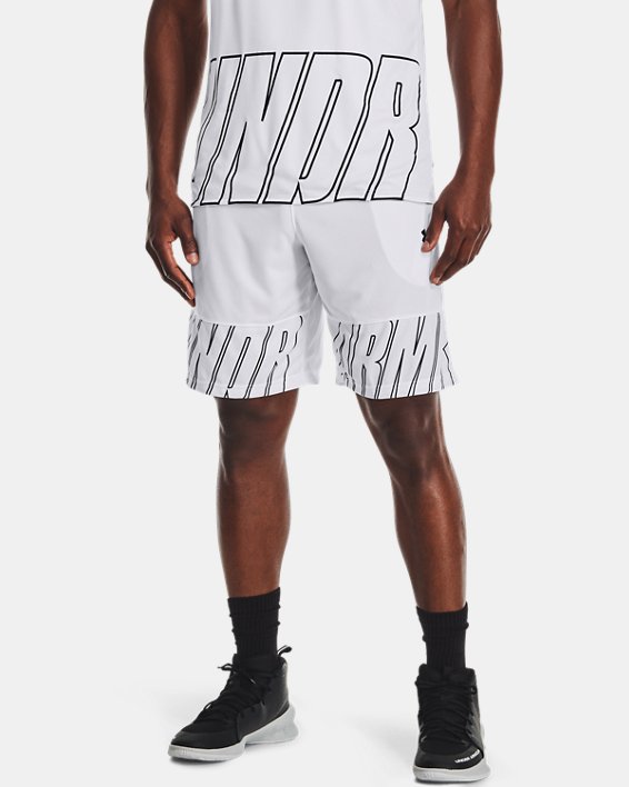 Men's UA Baseline Speed 10" Shorts, White, pdpMainDesktop image number 0